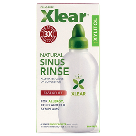 Xlear Натуральное солевое средство для промывания носовых пазух с ксилитом, набор