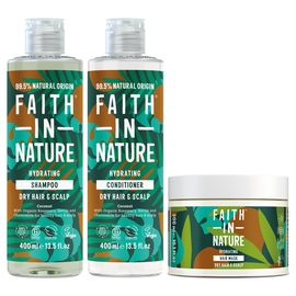 Faith in Nature Набор для ухода за сухими волосами с кокосом