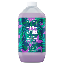 Faith in Nature Натуральный гель для душу з лавандою та геранню, 5 л