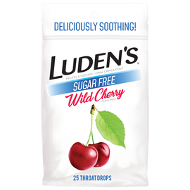Luden’s Льодяники з пектином, заспокійливі для горла та ротової порожнини, дика вишня, без цукру, 25 шт.