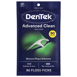 DenTek Тройное очищение Флосс-зубочистки, 90 шт.