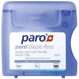 paro® CLASSIC-FLOSS Медицинская зубная нить, вощеная, с мятой, 50 м