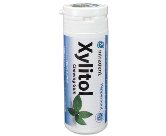 Жевательная резинка Miradent® Xylitol Chewing Gum, Pepermint (перечная мята), 30 шт.