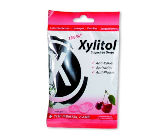 Леденцы с ксилитом Miradent Xylitol Drops, вкус вишни, 26 шт.