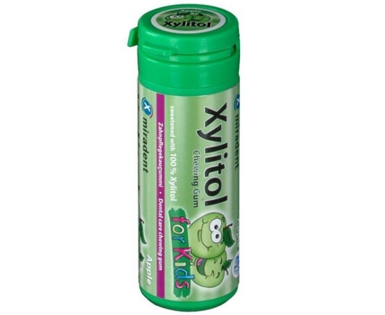 Жевательная резинка Miradent® Xylitol Chewing Gum для детей, яблоко, 30 шт.