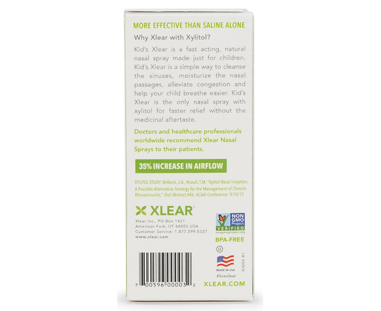 Xlear Детский натуральный солевой назальный спрей с ксилитом, 22 мл, изображение 5