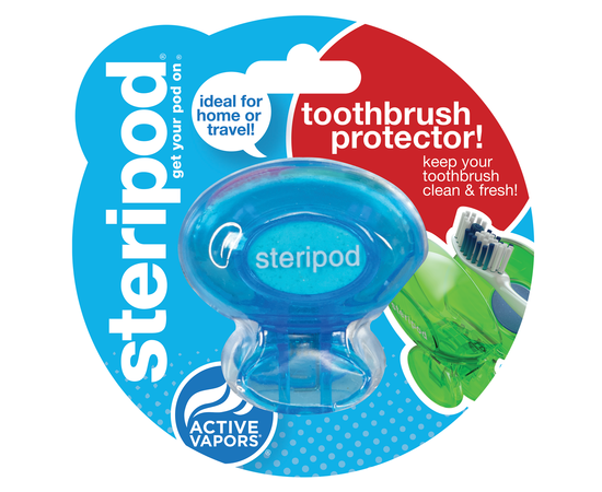 УЦЕНКА! Steripod Антибактериальный чехол для зубной щетки, тихоокеанский синий (в упаковке 1 шт.) (Zip lock упаковка)