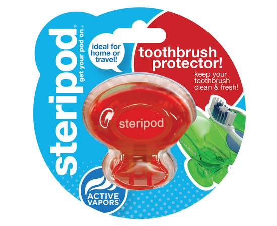 УЦІНКА! Steripod Антибактеріальний чохол для зубної щітки, вулкановий червоний (в упаковці 1 шт.) (Zip lock упаковка)