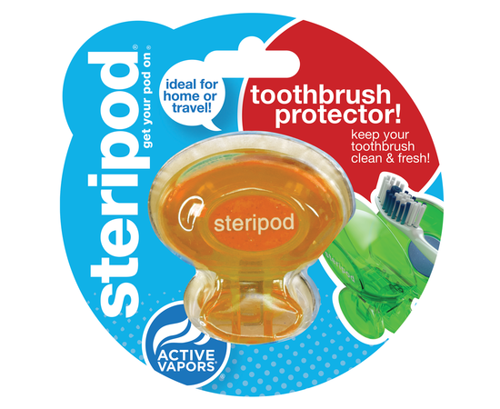 УЦІНКА! Steripod Антибактеріальний чохол для зубної щітки, мандаринова мрія (в упаковці 1 шт.) (Zip lock упаковка)