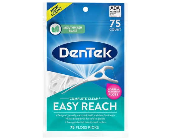 DenTek Комплексне очищення Задні зуби Флос-зубочистки, 75 шт.