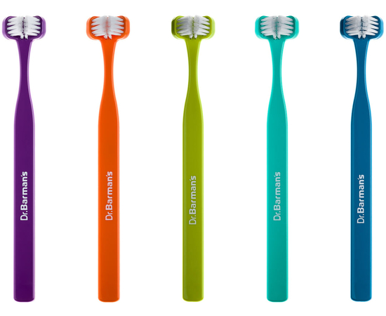 Dr. Barman's Superbrush Compact Тристороння зубна щітка, компактна, Колір: Фіолетовий, зображення 6