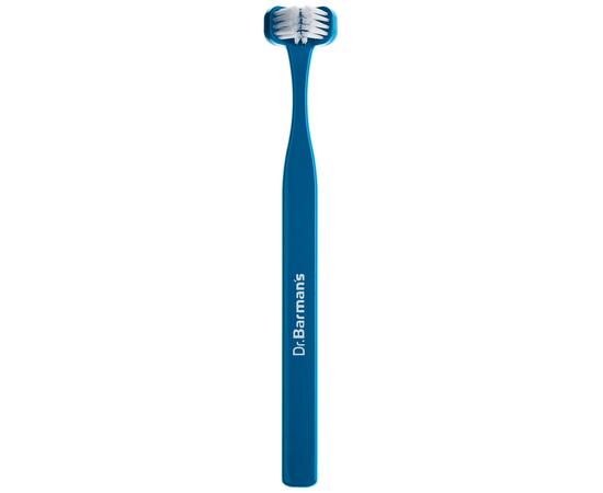 Dr. Barman's Superbrush Compact Тристороння зубна щітка, компактна, Колір: Синій