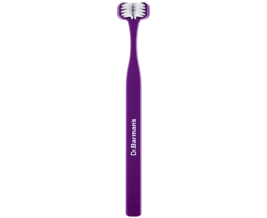 Dr. Barman's Superbrush Compact Тристороння зубна щітка, компактна, Колір: Фіолетовий