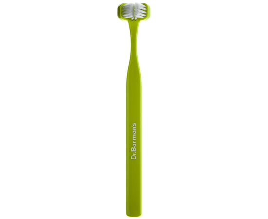 Dr. Barman's Superbrush Compact Трехсторонняя зубная щетка, компактная, Цвет: Салатовый