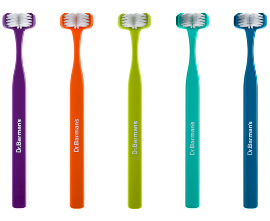 Dr. Barman's Superbrush Regular Трехсторонняя зубная щетка, стандартная, Цвет: Салатовый, изображение 6