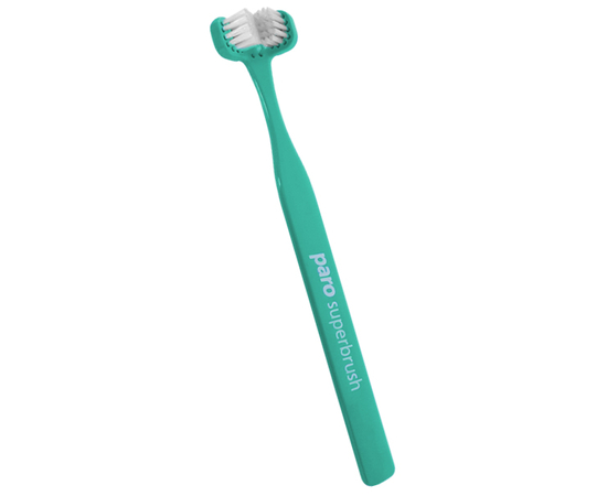 paro® superbrush Зубная щетка трехсторонняя, Цвет:  Бирюзовый
