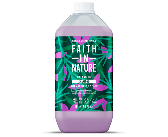 Faith in Nature Натуральний шампунь з лавандою та геранню, 5 л