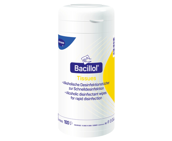 Bacillol Tissues Серветки для швидкої дезінфекції, на спиртовій основі, 100 шт.