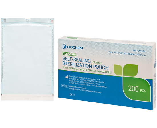 Dochem TOPSTERI Самоклеящиеся стерилизационные пакеты, 250 x 370 мм, 200 шт.