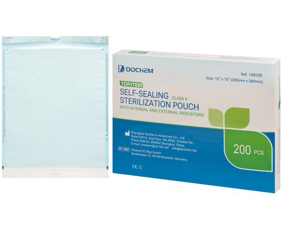 Dochem TOPSTERI Самоклеючі стерилізаційні пакети, 305 x 380 мм, 200 шт.