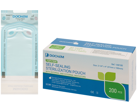 Dochem TOPSTERI Самоклеючі стерилізаційні пакети, 57 x 100 мм, 200 шт.