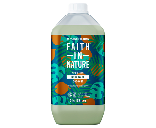 Faith in Nature Натуральный гель для душа с кокосом, 5 л