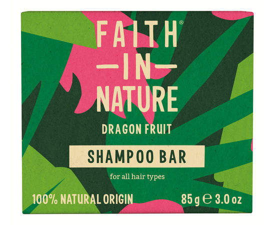 Faith in Nature Натуральный твердый шампунь с фруктом дракона, 85 г