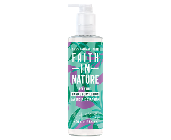 Faith in Nature Натуральный лосьон для рук и тела с лавандой и геранью, 400 мл