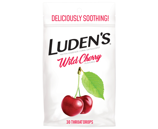 Luden’s Леденцы с пектином, успокаивающие для горла и полости рта, дикая вишня, 30 шт.