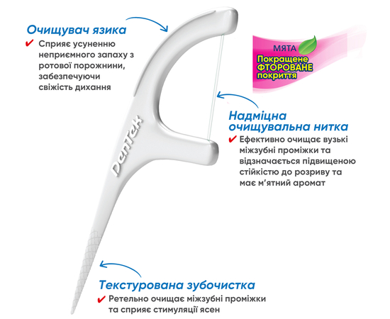 DenTek Потрійне очищення Флос-зубочистки, 20 шт.