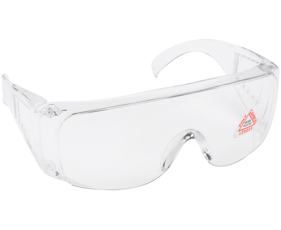 Dochem Защитные очки, пластиковые, тип мото, прозрачные линзы и оправа, изображение 2