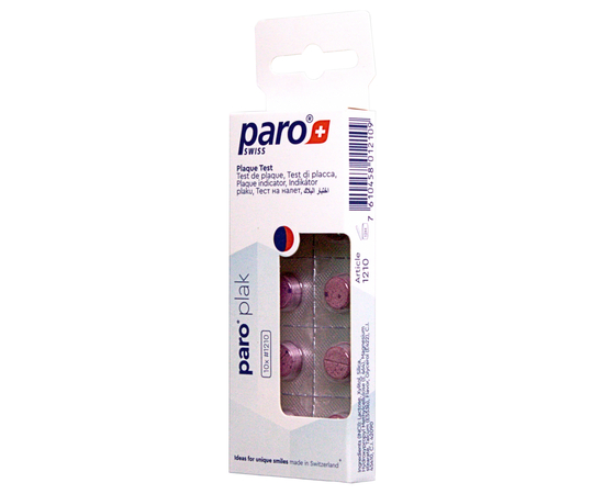 paro® plak 2-цветные таблетки для индикации зубного налета, 10 шт.