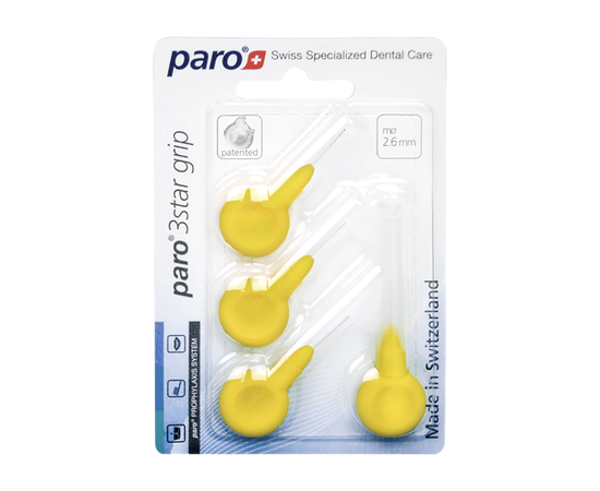 paro® 3star grip Міжзубні щітки, xx-тонкі, Ø 2.6 мм, 4 шт.