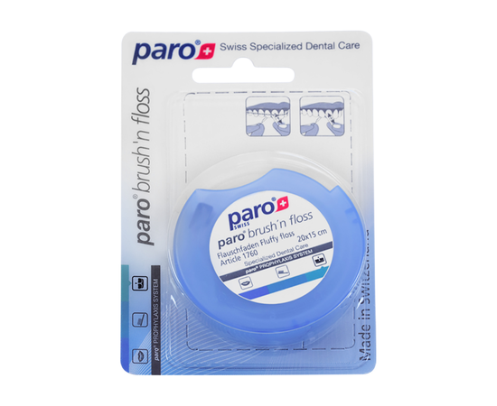 paro® brush'n floss Зубная нить и щетка, суперфлос, 20 x 15 см