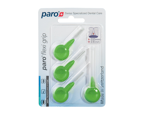 paro® flexi grip Межзубные щетки, средние, конические, Ø 3.0/8.0 мм, 4 шт.