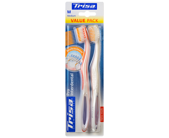 TRISA Pro Interdental Зубна щітка, із захисним ковпачком, середньої жорсткості, 2 шт.