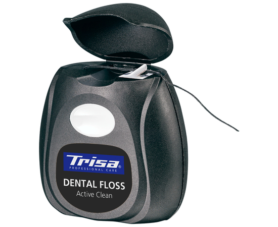 TRISA Active Clean Зубний флос, з активованим вугіллям, м'ятою та ксилітом, 40 м, зображення 2