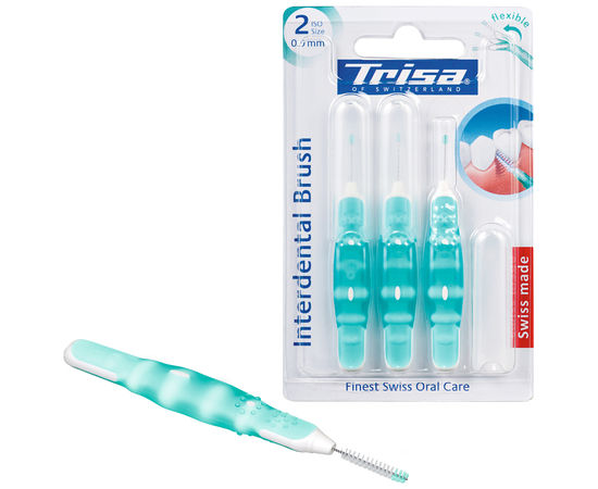 TRISA Flexible Міжзубні щітки, ISO 2 (0,9 мм), 3 шт., зображення 2
