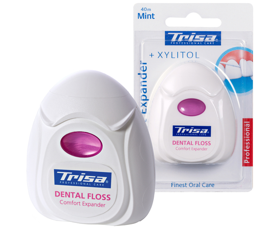 TRISA Comfort Expander Зубний флос, що розширюється, з м'ятою та ксилітом, 40 м, зображення 3