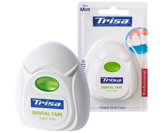 TRISA Super Slide Зубна стрічка, з м'ятою та ксилітом, 25 м, зображення 3