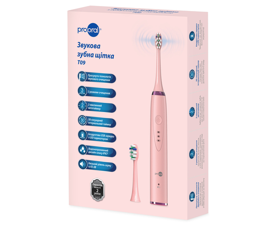 Уценка! prooral T09 Звуковая зубная щетка, розовая, изображение 5