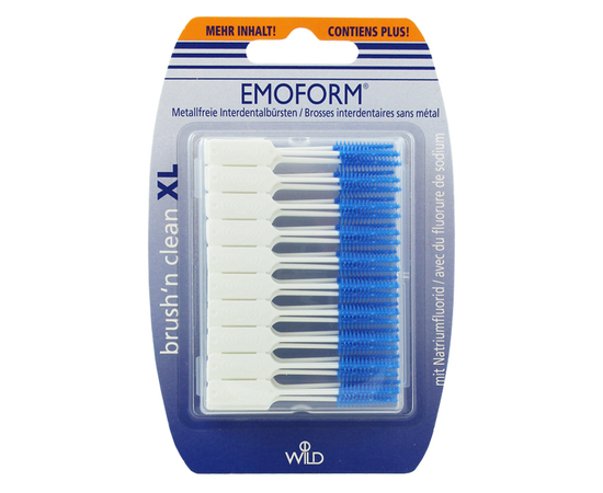 EMOFORM Bruh’n clean XL Безметалловые межзубные щетки с фторидом натрия, 50 шт.