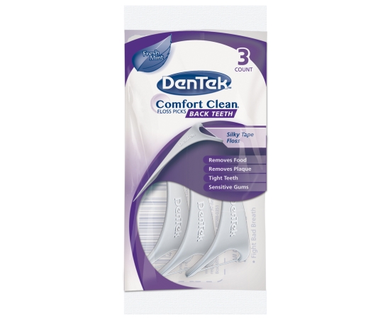 DenTek Комфортное очищение Задние Зубы Флосc-зубочистки, 3 шт.