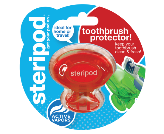 Steripod Антибактериальный чехол для зубной щетки, вулкановый красный (в упаковке 1 шт.)
