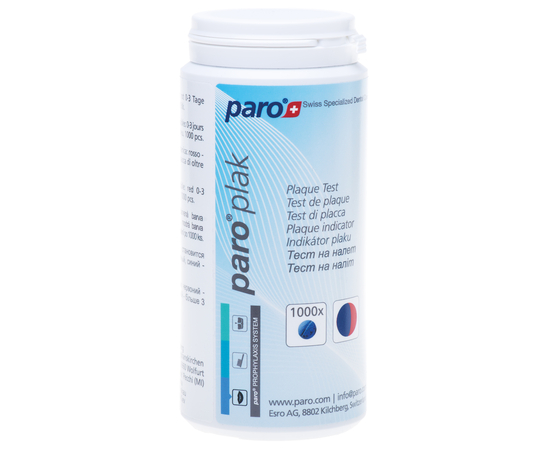 paro® plak 2-цветные таблетки для индикации зубного налета, 1000 шт.