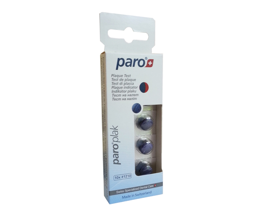 paro® PLAK 2-цветные таблетки для индикации зубного налета, 10 шт