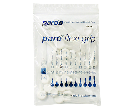 paro® flexi grip Межзубные щетки, xxxx-тонкие, Ø 1.7 мм, 30 шт.