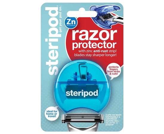 Steripod Защитный чехол для бритвы с цинковой антикоррозийной полоской, синий